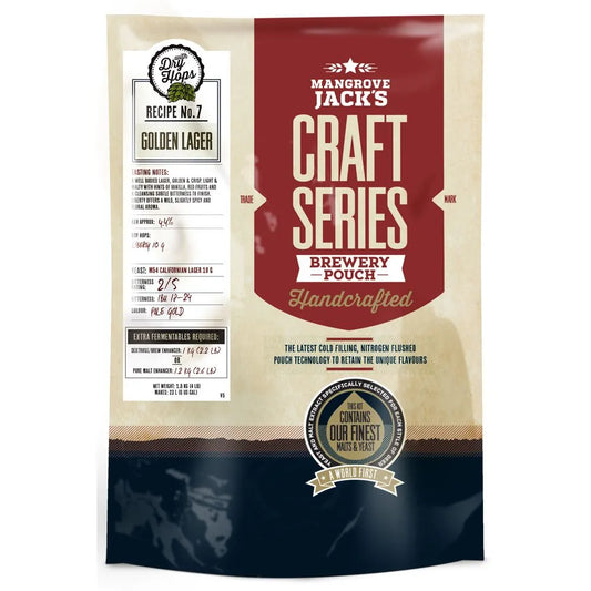 MANGROVE JACKS CRAFT SERIES GOLDEN LAGER WITH DRY HOPS 1.8kg