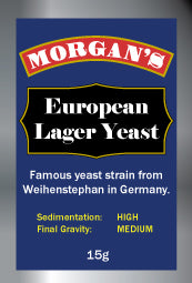 MORGANS EUROPEAN LAGER YEAST 15g