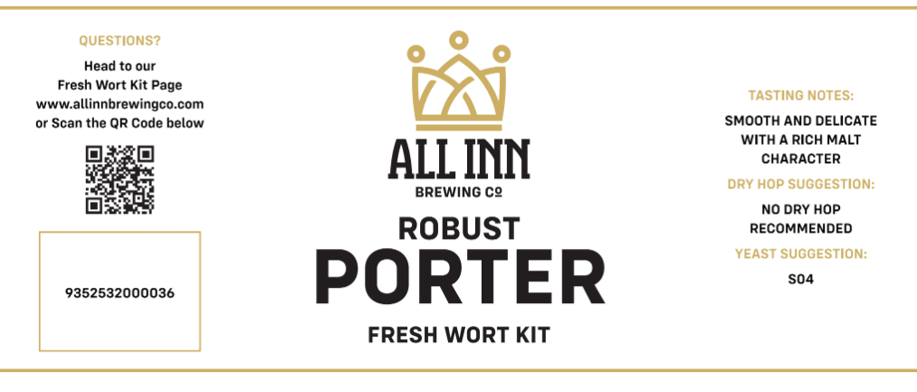 All In Brewing PORTER (CLOCKWORK) Fresh Wort Kit