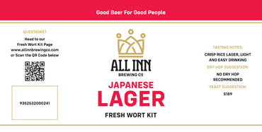 All In Brewing JAPANESE LAGER (KISSAKI) Fresh Wort Kit