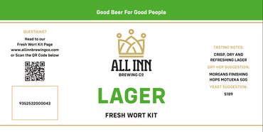 All In Brewing LAGER (CONSEQUENCES) Fresh Wort Kit