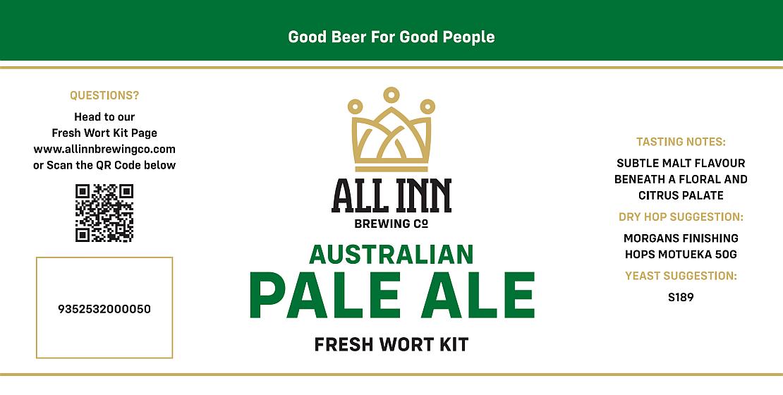 All In Brewing AUSTRALIAN PALE ALE (BEARDED DRAGON) Fresh Wort Kit