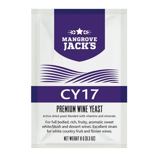 MANGROVE JACKS CY17 PREMIUM WINE YEAST 8g